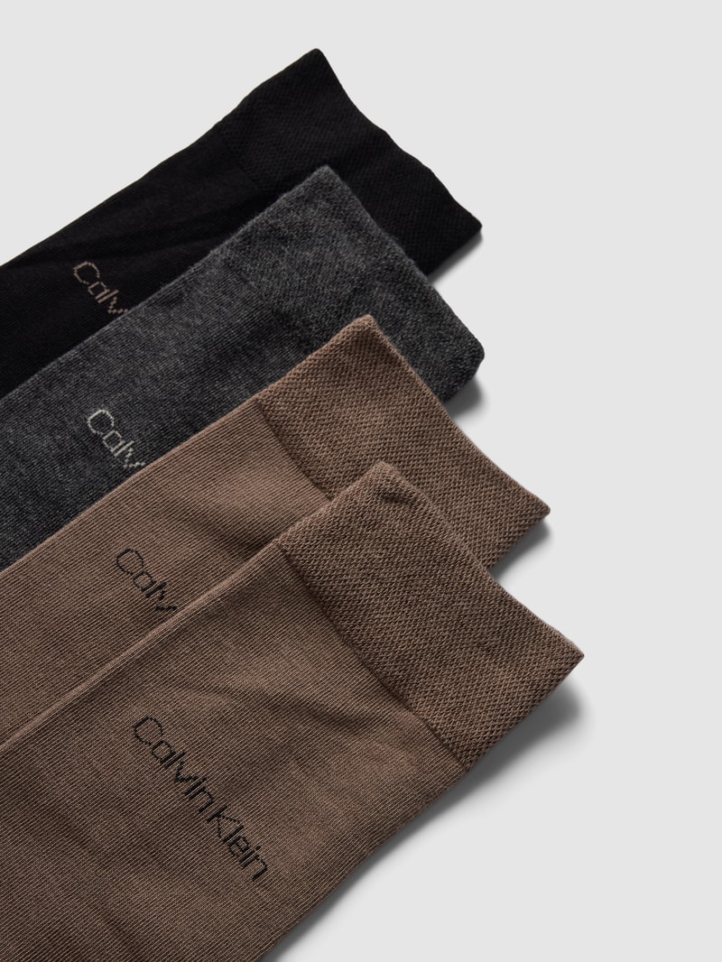 Socken mit Label-Print im 4er-Pack in anthrazit