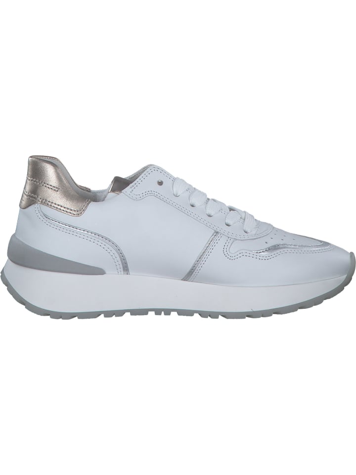 Gabor Fashion Schnürschuhe in weiss/silber/puder günstig kaufen