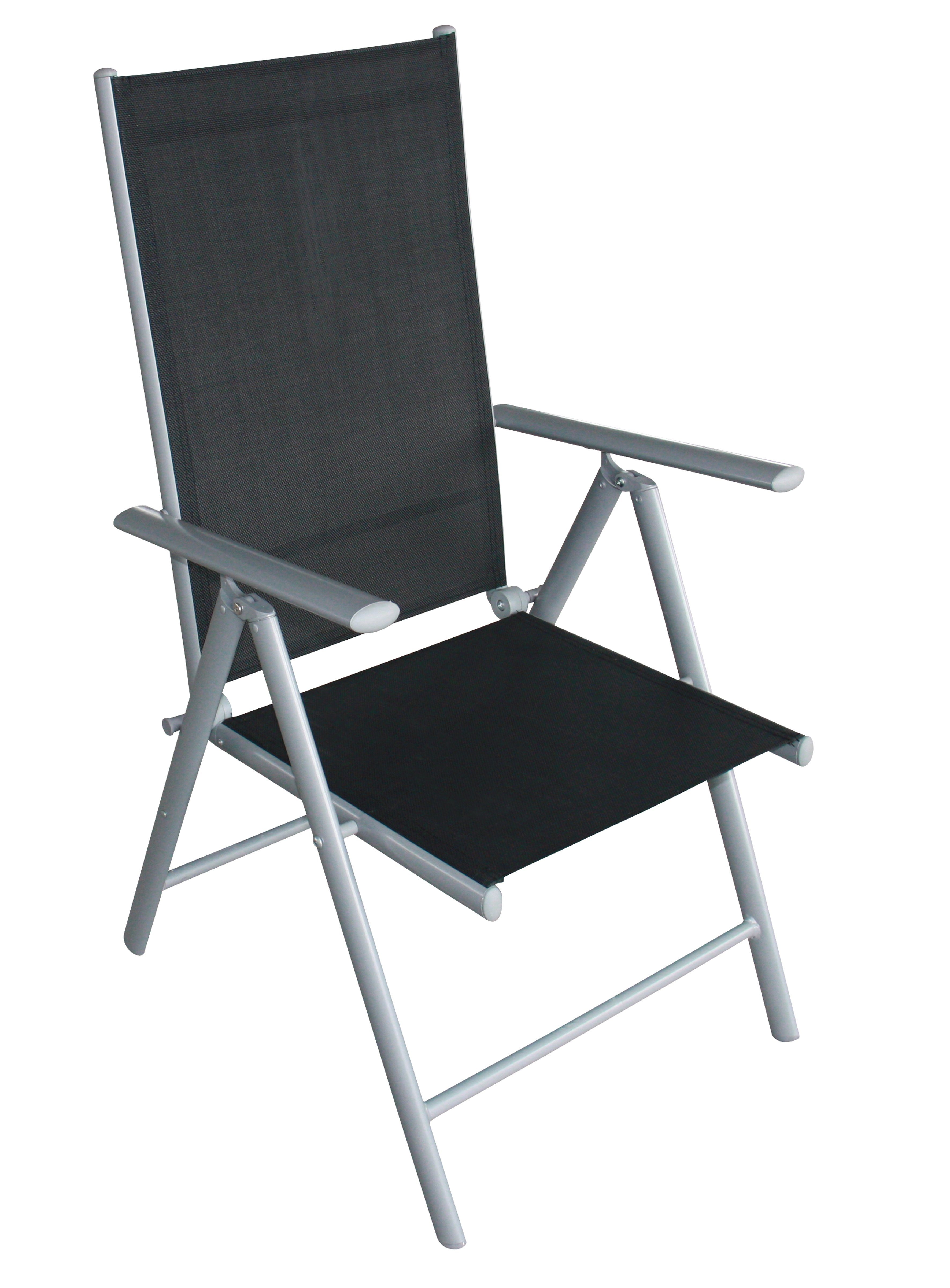 DEGAMO Garten-Essgruppe SORANO, (5-tlg), Tisch 70x125cm, Aluminium + Kunstholz + Kunstgewebe schwarz