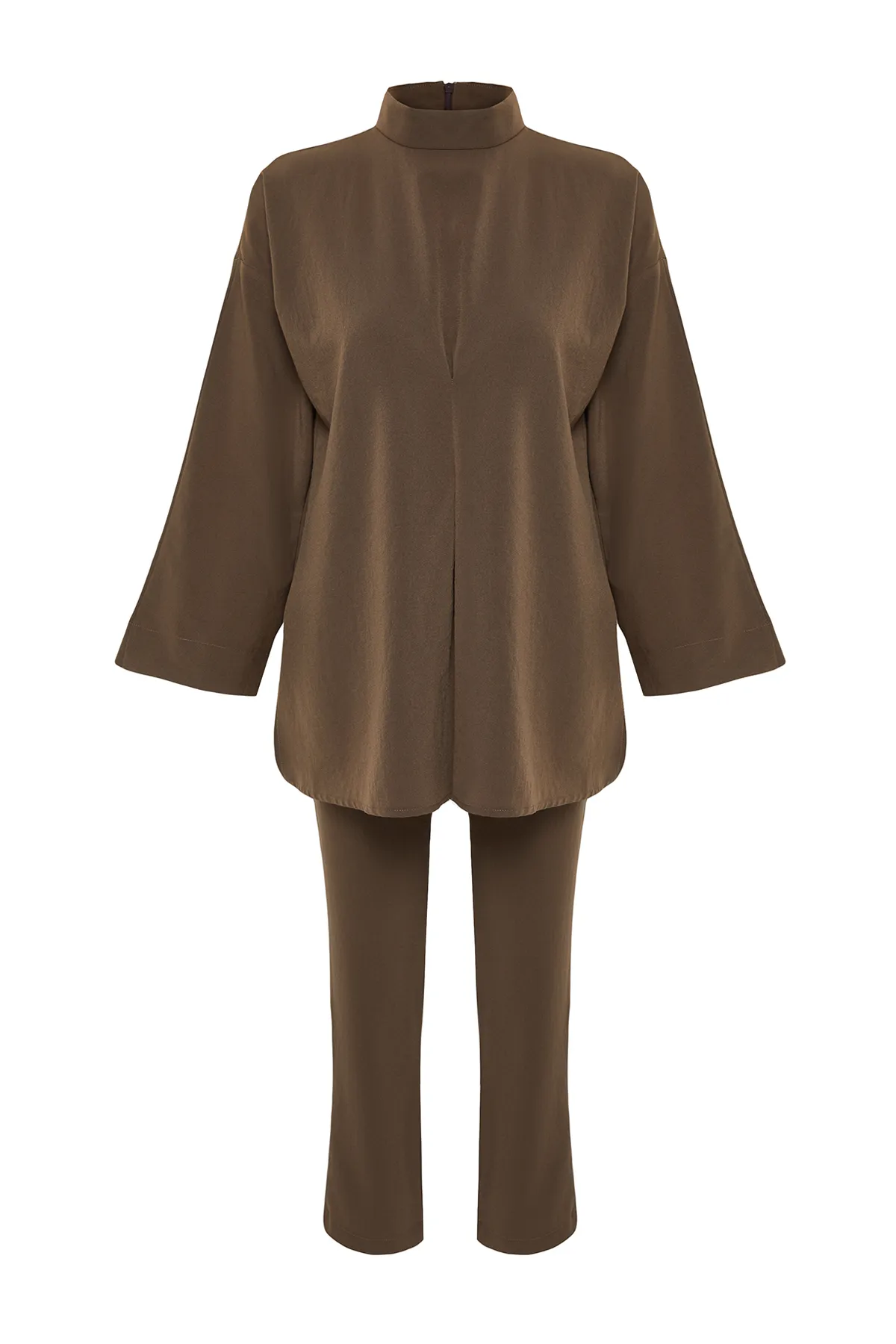 Trendyol Modest  Geräucherter Kragen, detailliert gewebtes Aerobin-Unterteil, Oberteil-Set TCTSS24US00055