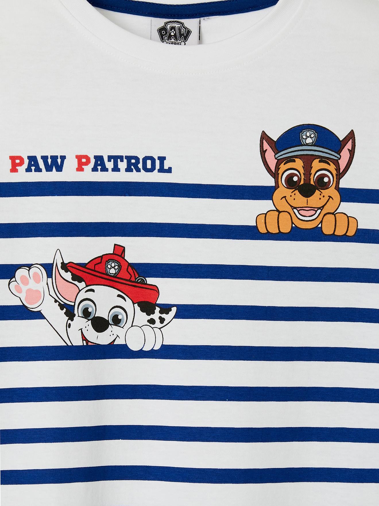 Paw Patrol Kinder T-Shirt PAW PATROL - weiß gestreift