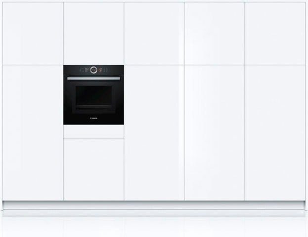 BOSCH Backofen mit Mikrowelle 8 HNG6764B6, mit 1-fach-Teleskopauszug, Pyrolyse-Selbstreinigung