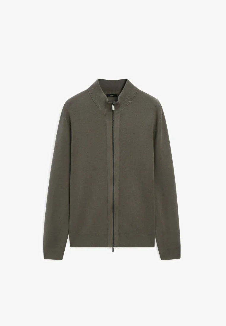 Massimo Dutti MILANO CON CUELLO ALTO Y CREMALLERA - Cárdigan