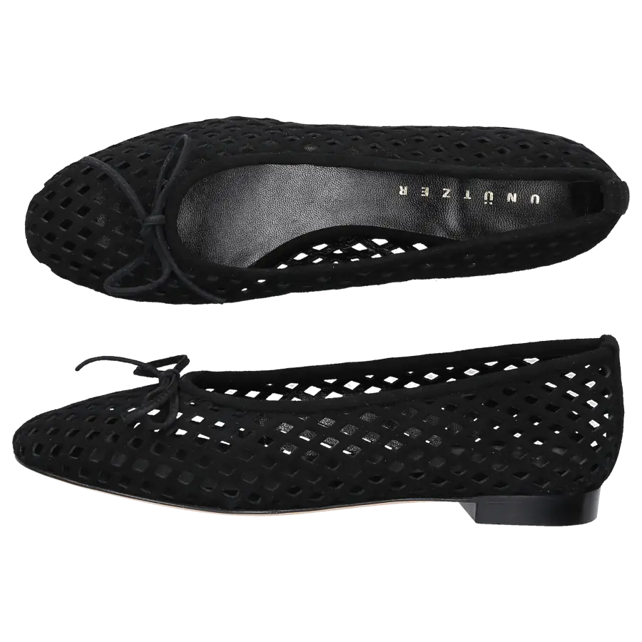 Unützer - Ballerinas 942100 Nubukleder - schwarz