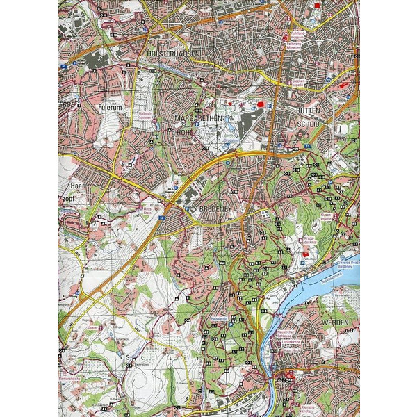 NRW-Wanderkarte 15. Velbert, Baldeneysee 1  : 25 000 - Wanderkarte