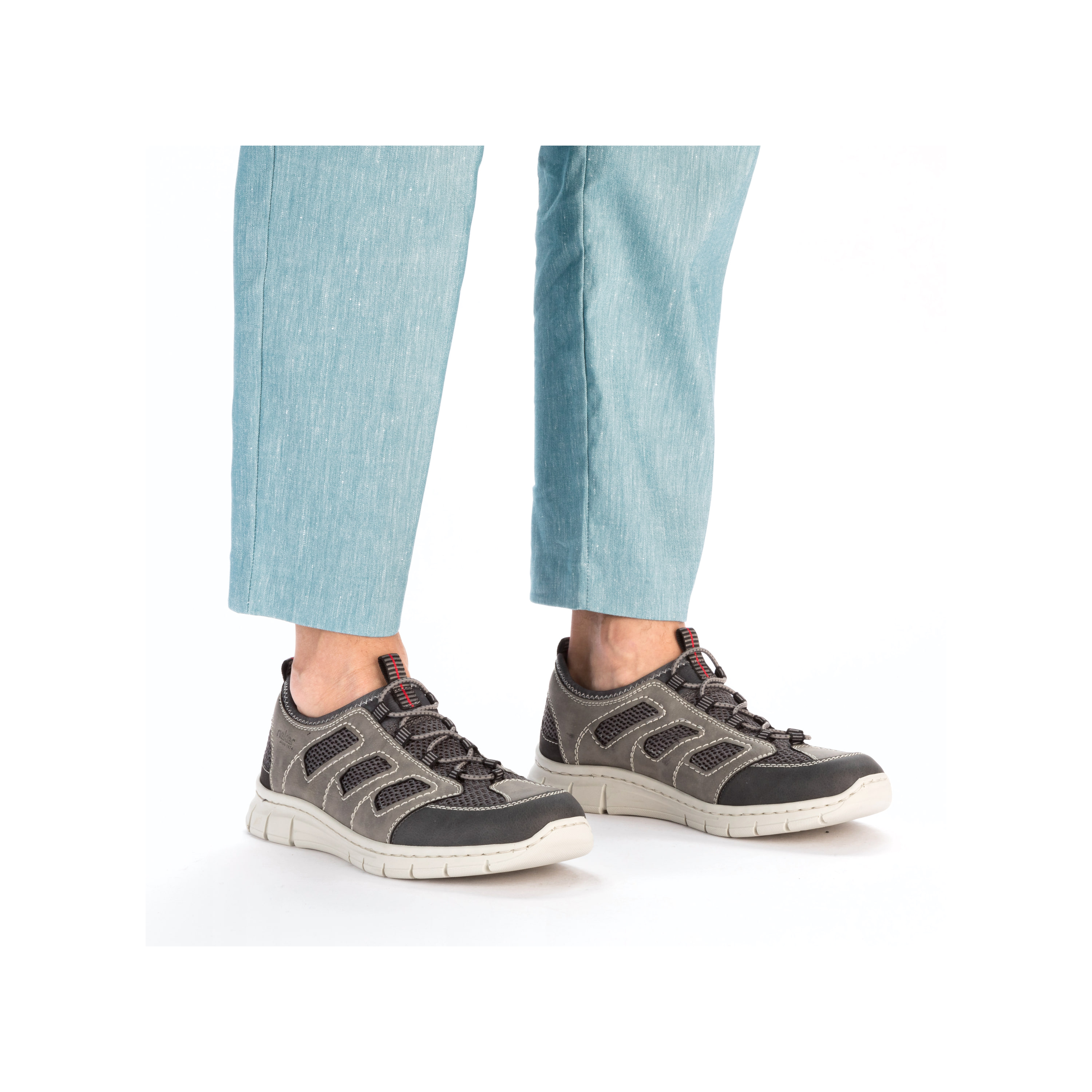Rieker Herren Slipper steingrau