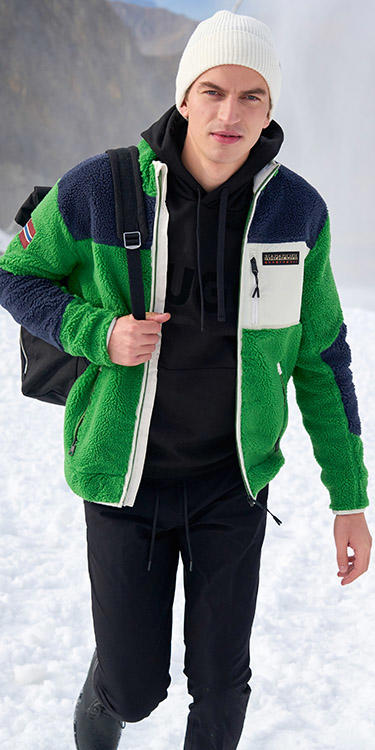 NAPAPIJRI, Cooles Teddyfell, Komplett-Outfit