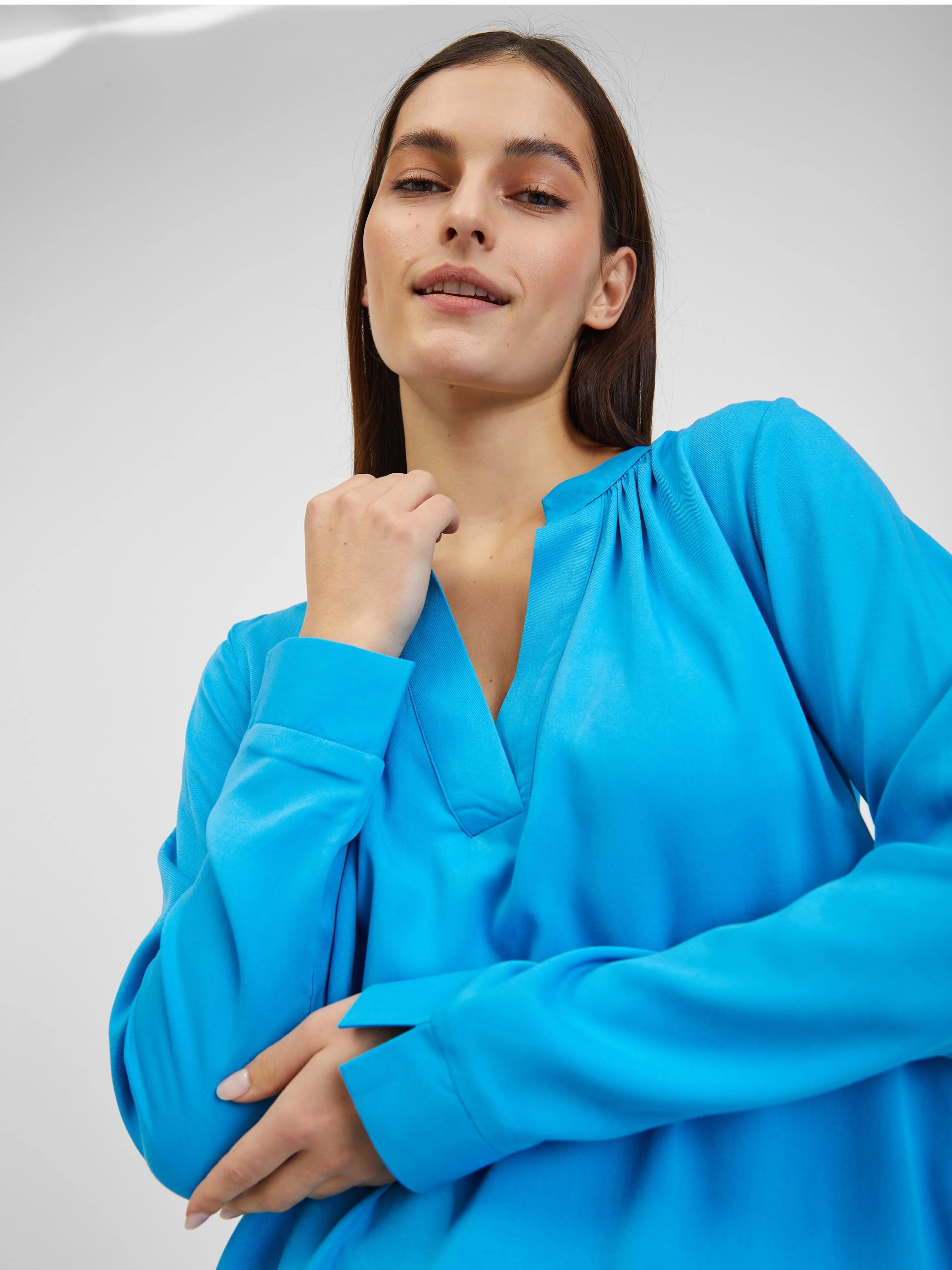 Blaue Bluse ORSAY