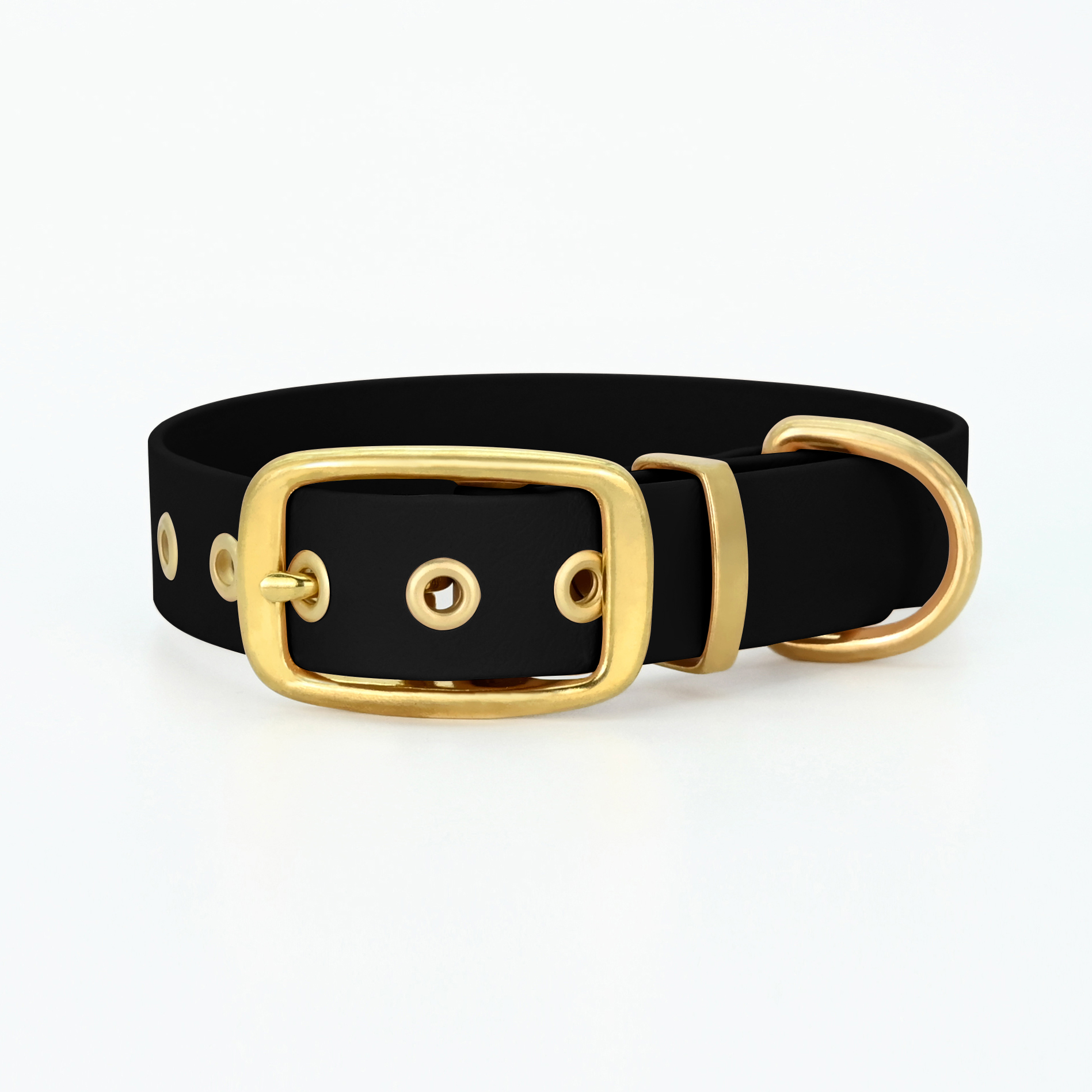 THE DOG IDEA Hundehalsbänder THE DOG IDEA Biothane Halsband Gold Schwarz XS