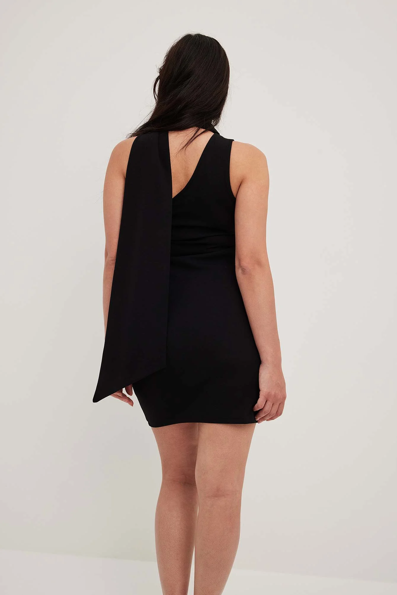 Jersey-Schal-Minikleid