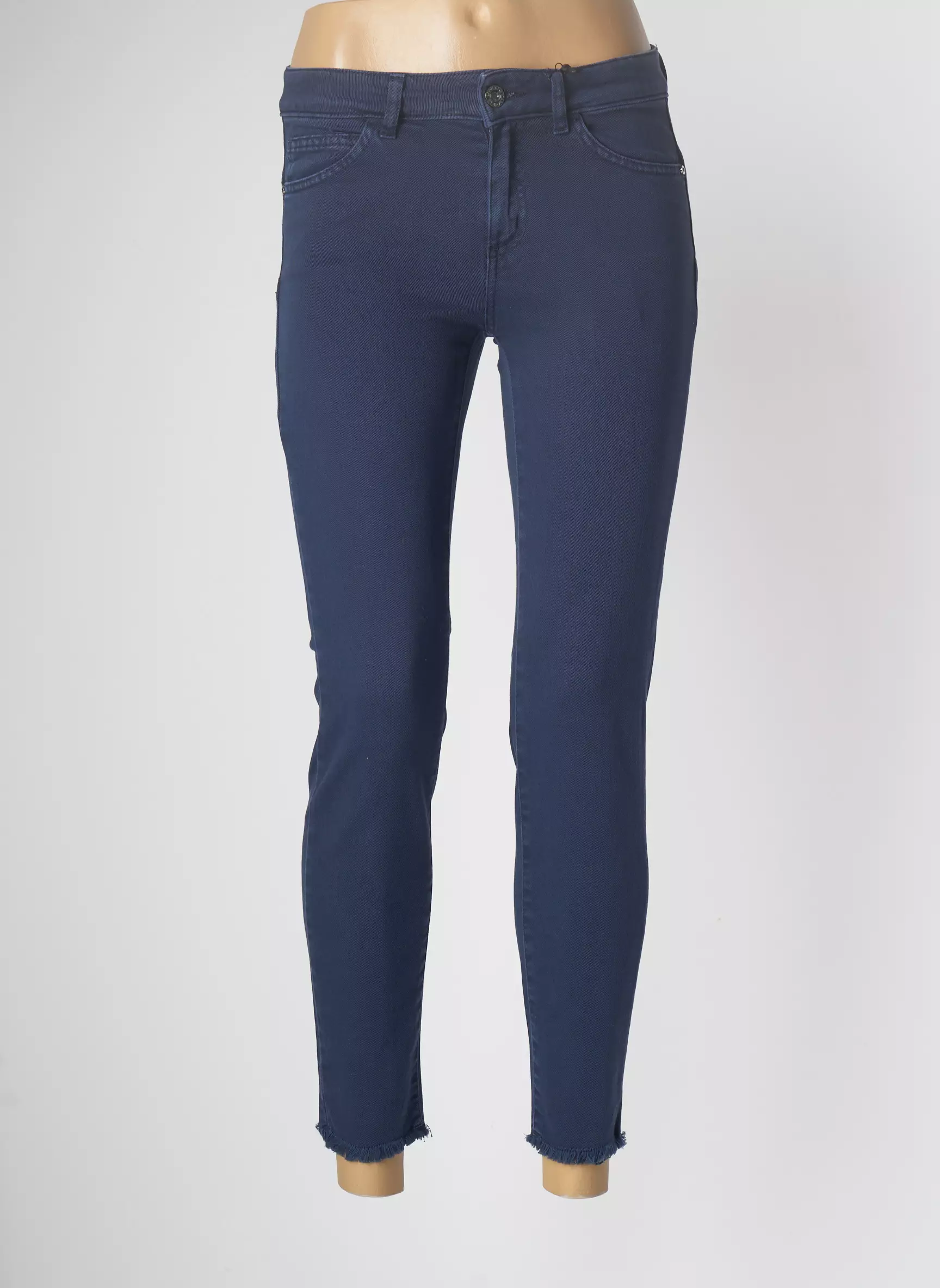 Caractere Pantalons Slim Femme couleur bleu