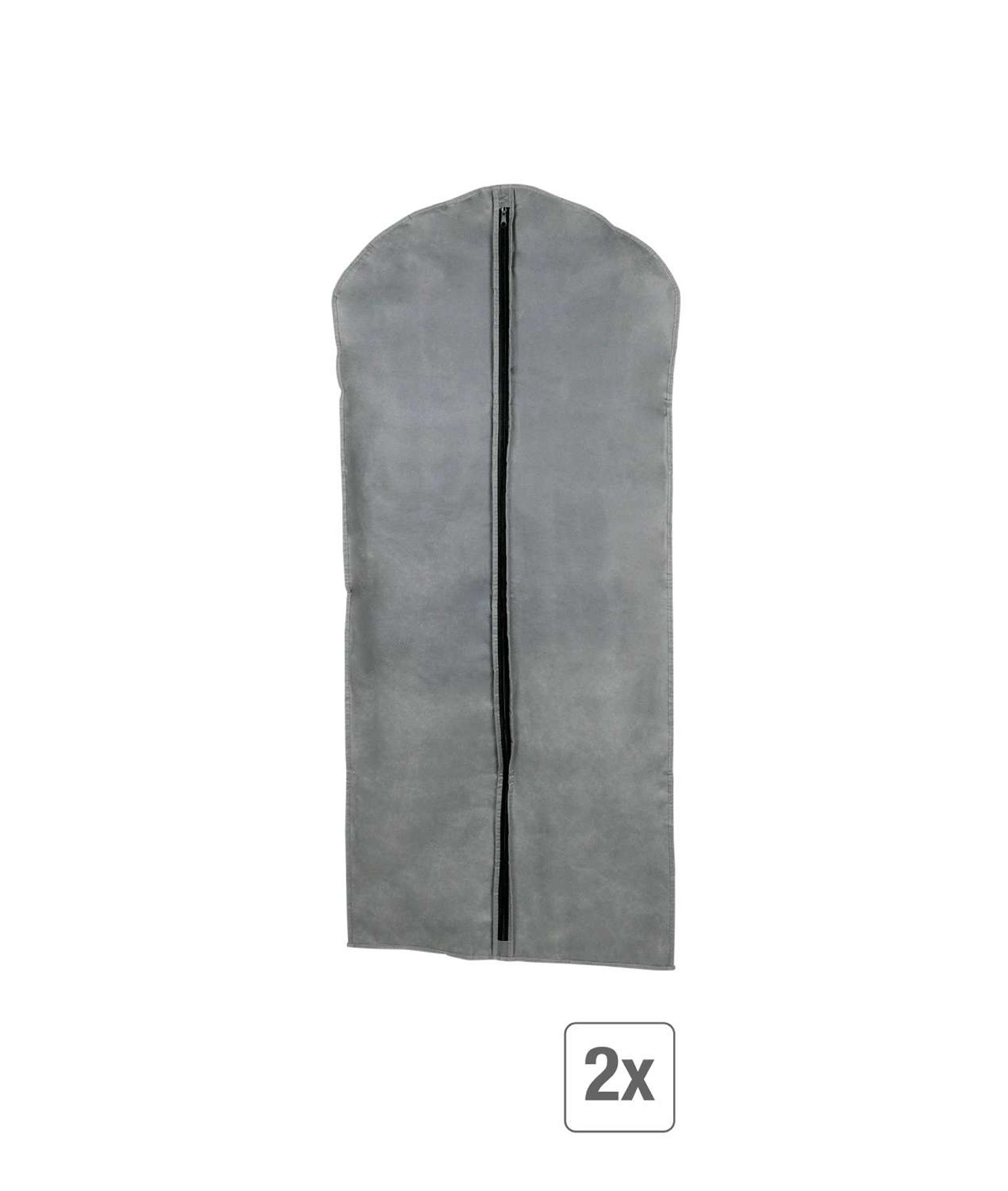 Gravidus Kleidersack 2er Set Kleidersack Kleiderschutzhüllen Grau mit Reißverschluss