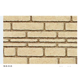 behauene Natursteinmauer 0/1/H0, 50x25 cm, 2 Stück