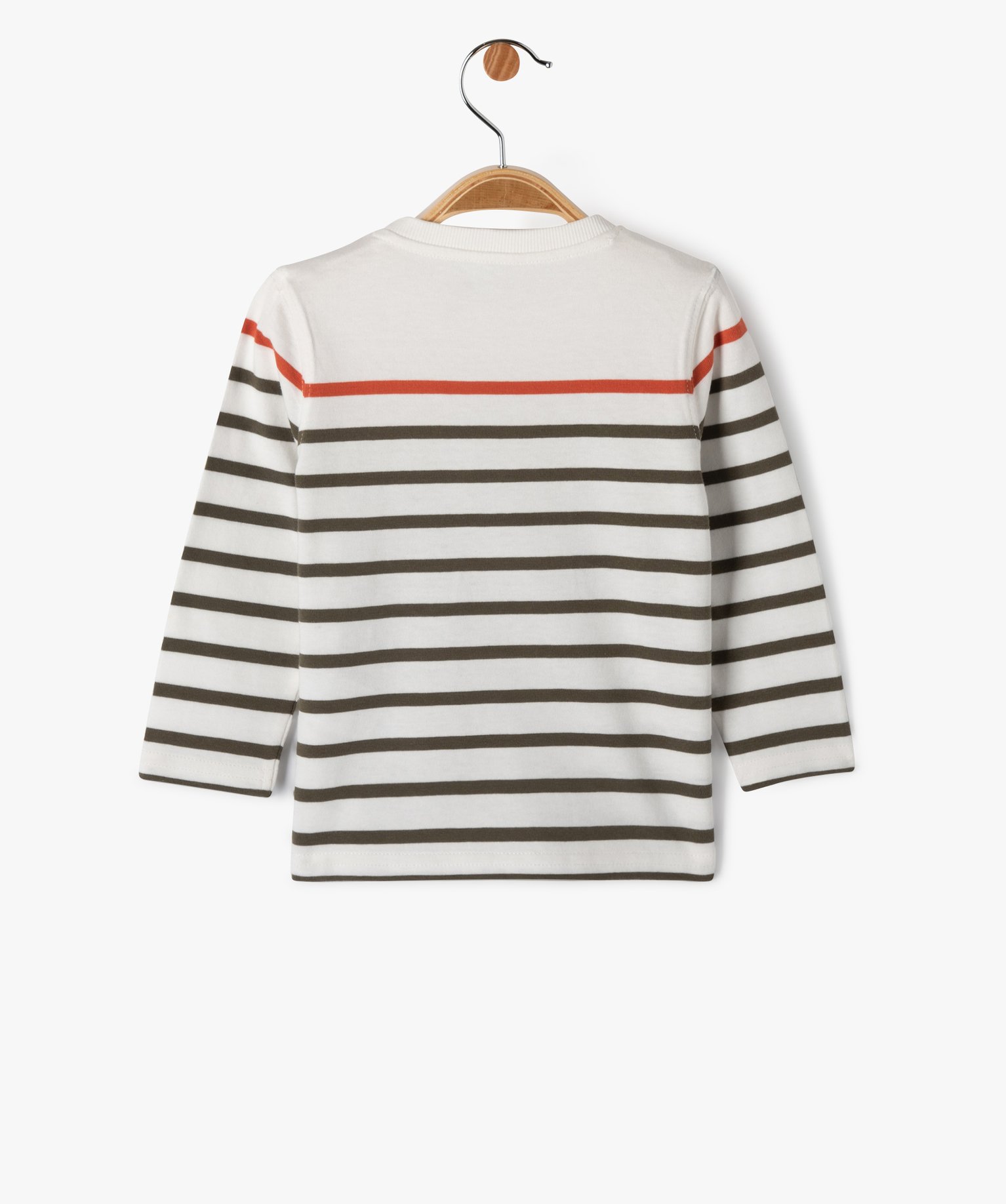 Tee-shirt manches longues à rayures bébé Garçon - LuluCa... ecru | GEMO