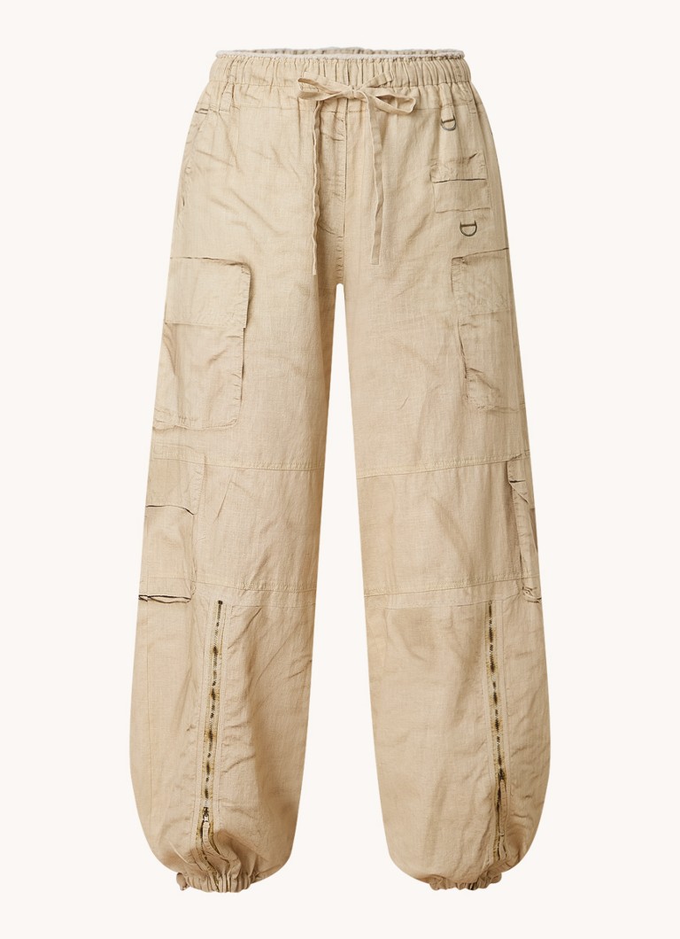 Pantaloni cargo a vita media e affusolati di Acne Studios in misto lino.