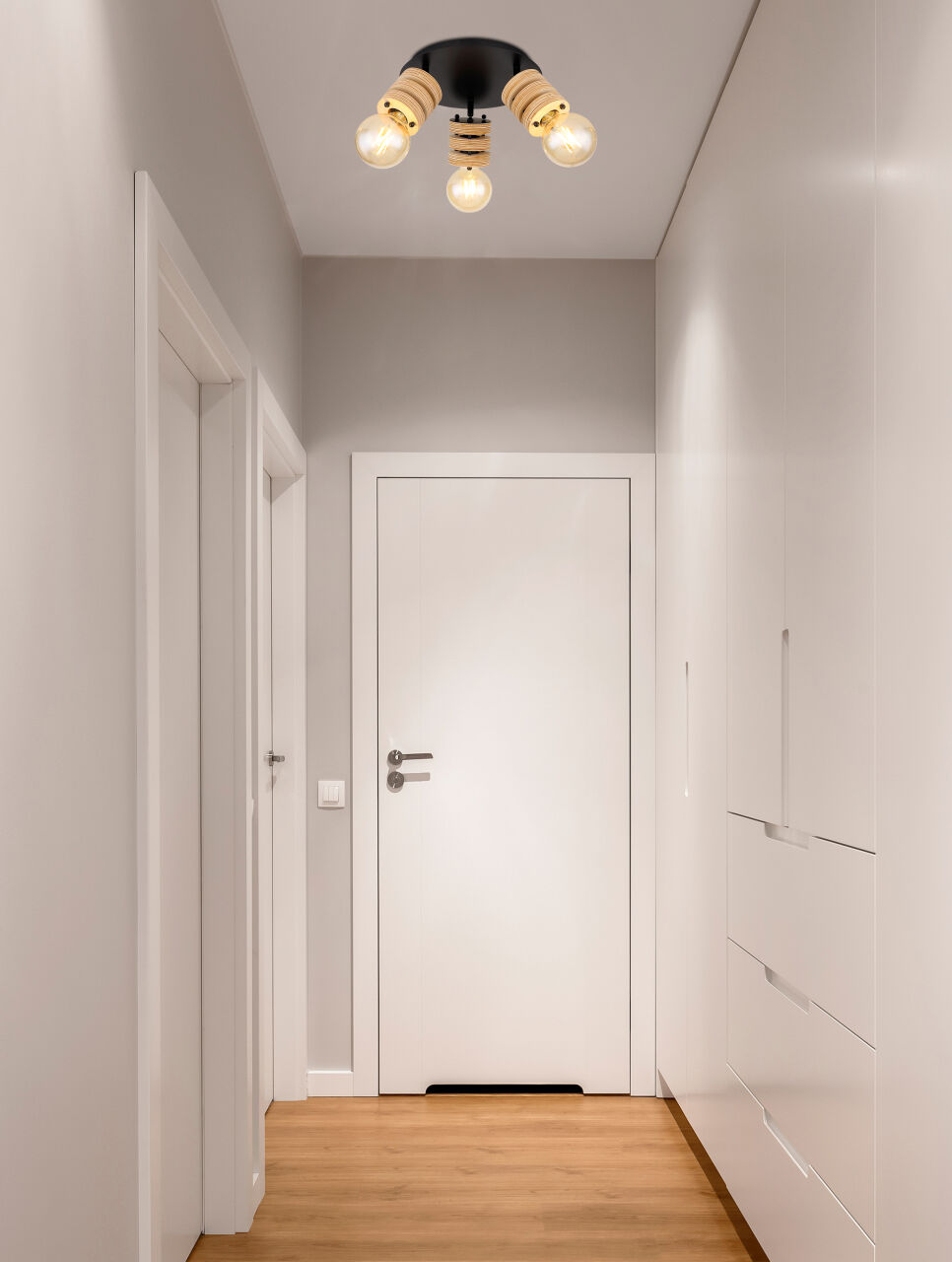 Globo Lighting - ANGELINE - Strahler Metall schwarz matt, 3x E27
