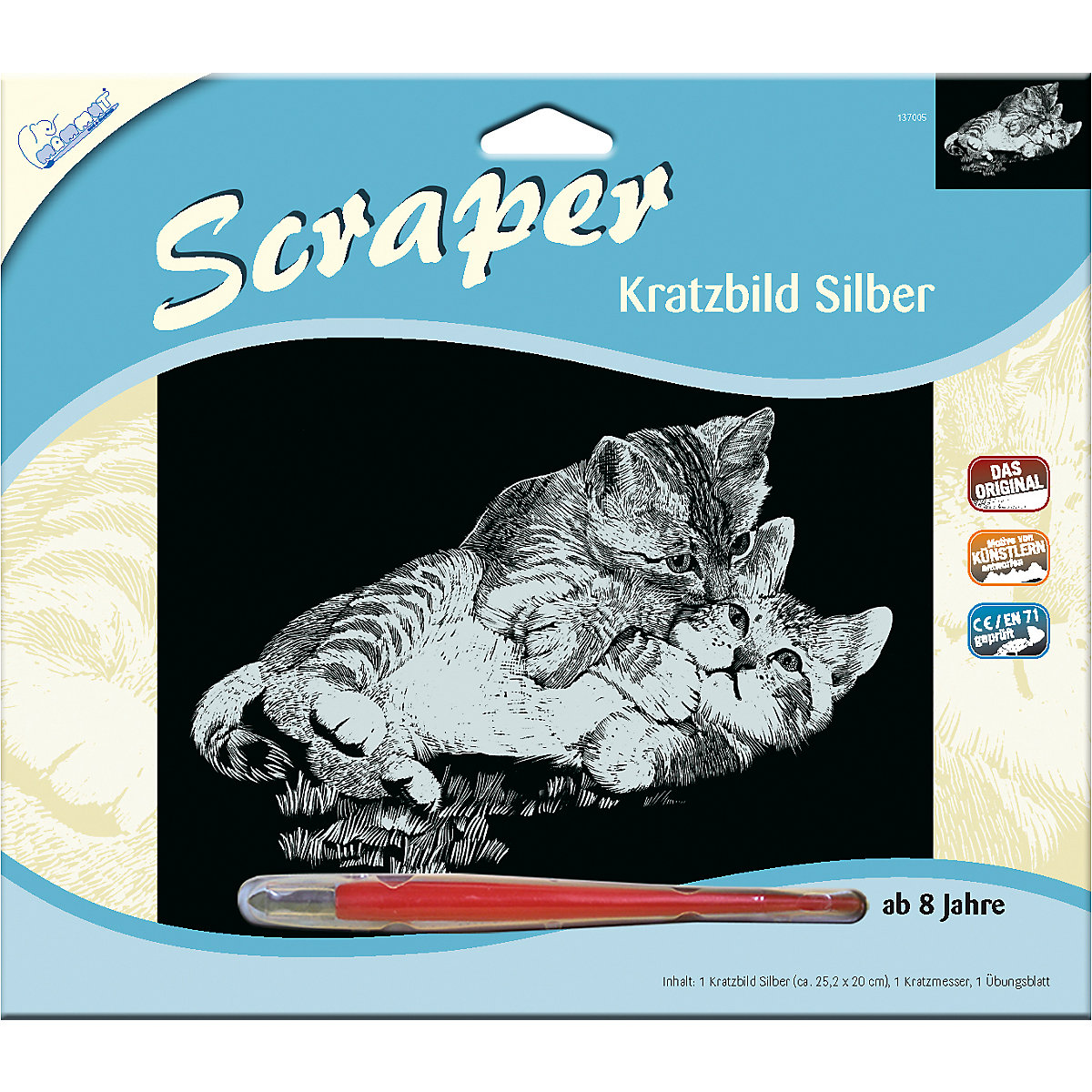 Scraper Silber groß 