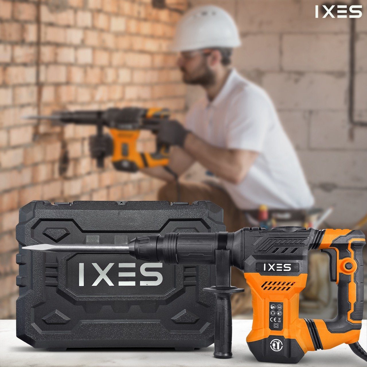 Scheppach Abbruchhammer IXES Abbruchhammer DB1500 20 Joule SDS-MAX Stemmhammer Meißelhammer, 1300 in W, für SDS-MAX
