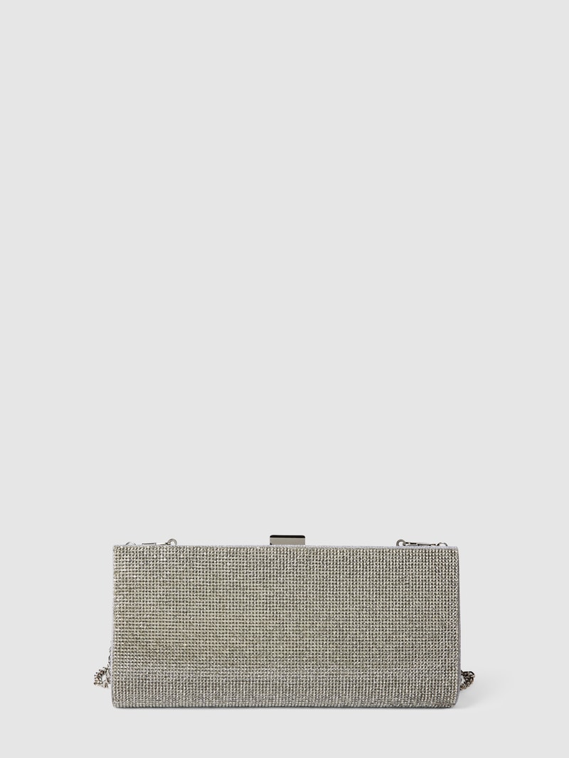 Handtasche mit Ziersteinbesatz in silber