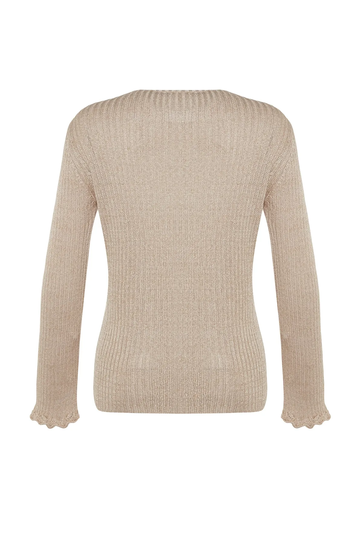Trendyol Collection  Strickpullover mit Rundhalsausschnitt und Steinglitzer TWOAW24KZ01166