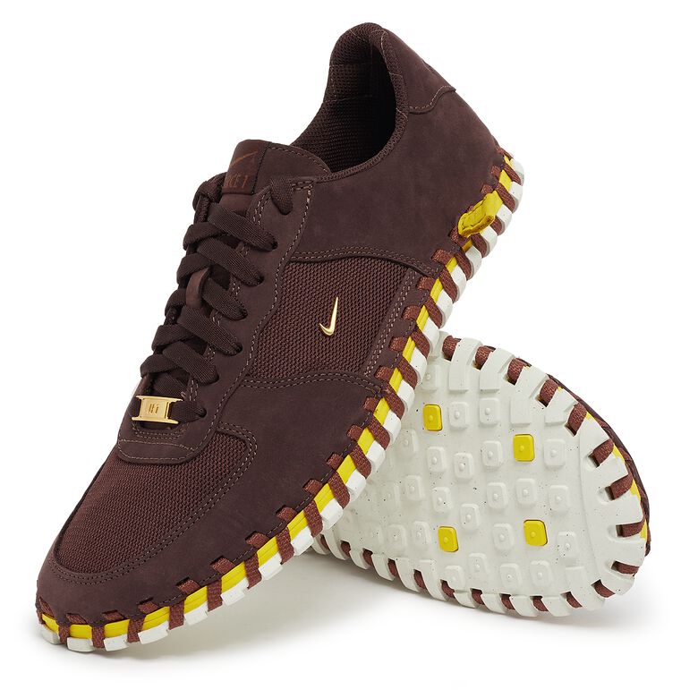 NIKE x Jaquemus Wmns Force 1 Low Lx Sp earth/metallic gold-blue lightning