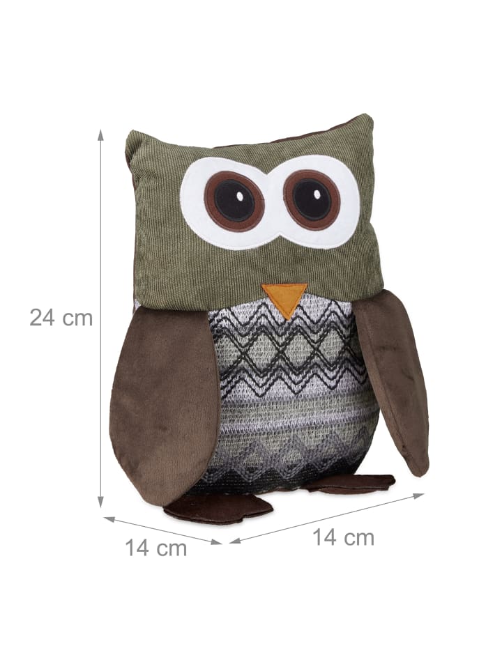 relaxdays Türstopper Eule in Braun - (B)14x (H)24 x (T)14 cm günstig kaufen onesize