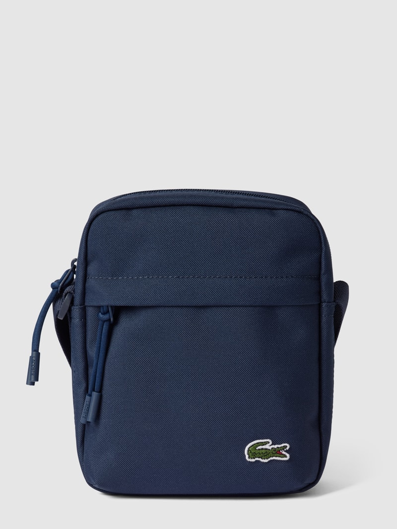 Bauchtasche mit Label-Stitching Modell 'CAME' in marineblau