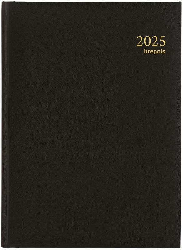Brepols Euro Terminplaner 2025 Spezial 1 Tag / 1 Seite Deutsch, Englisch, Französisch, Niederländisch, Italienisch, Spanisch Schwarz