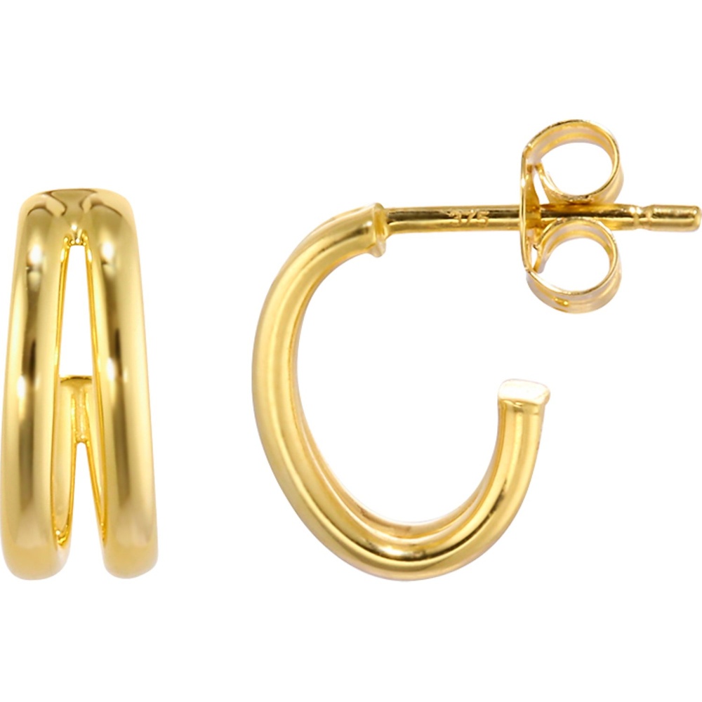 Valeria Créoles 375 Or jaune Boucles d'oreilles