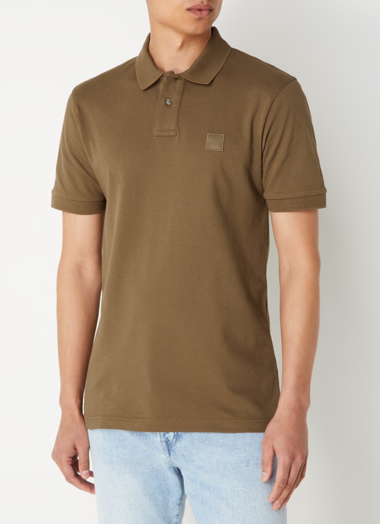 Polo HUGO BOSS Passenger slim fit com logotipo