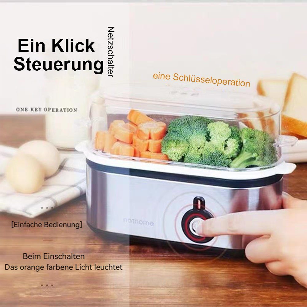MOUTEN Sandwichmaker Mini-Multifunktions-Frühstücksmaschine, Eierkocher aus Edelstahl