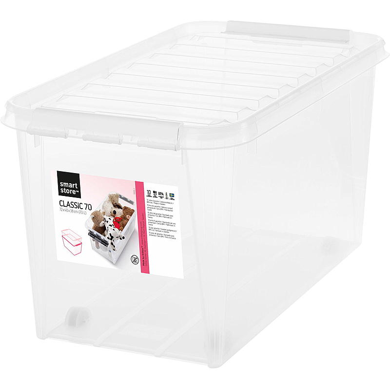 Smartstore Oppbevaringsboks SmartStore™ m/lokk og hjul 70 l Home L72 x B40 x H38 cm