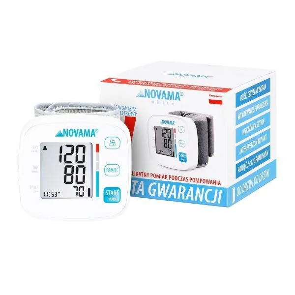 Novama White V, misuratore di pressione sanguigna da polso