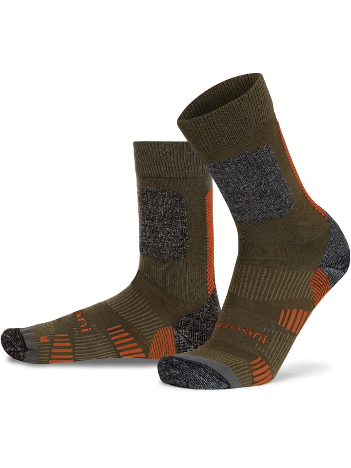 normani 2 Merino Trekking Socken mit Frotteesohle in Oliv günstig kaufen