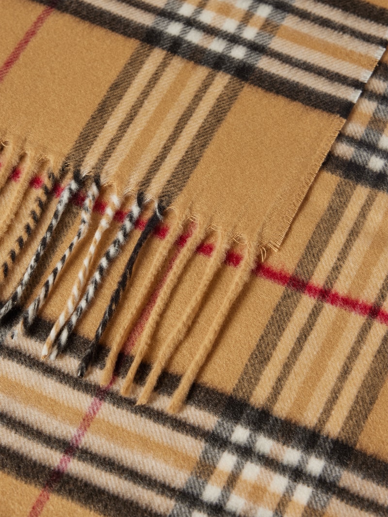 Schal mit Tartan-Karo in camel