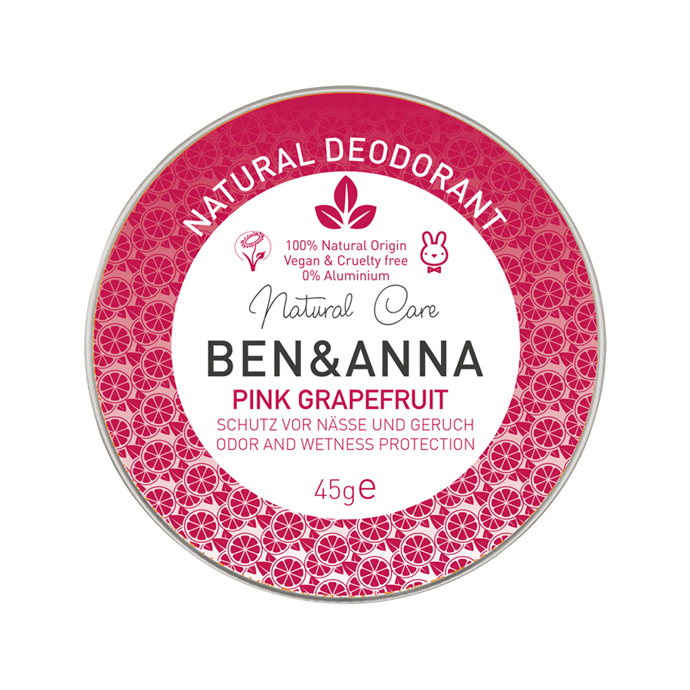 ben & anna Pink Grapefruit Déodorant naturel en boîte métal