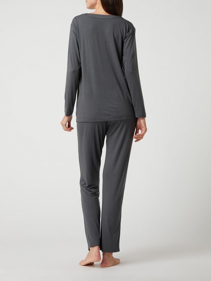 Pyjama mit Stretch-Anteil Modell 'Janet' in anthrazit