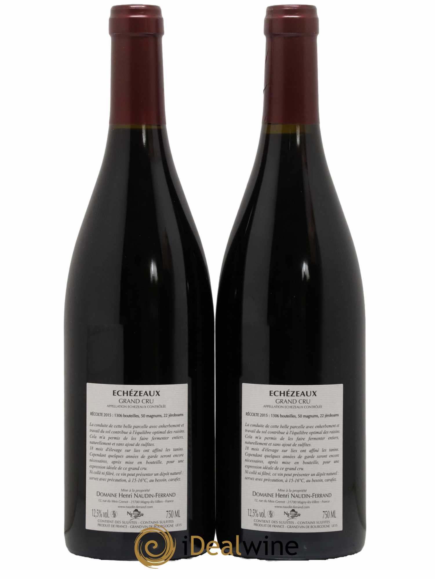 Echezeaux Grand Cru Naudin-Ferrand (Domaine)  2015 - Lot de 2 Bouteilles