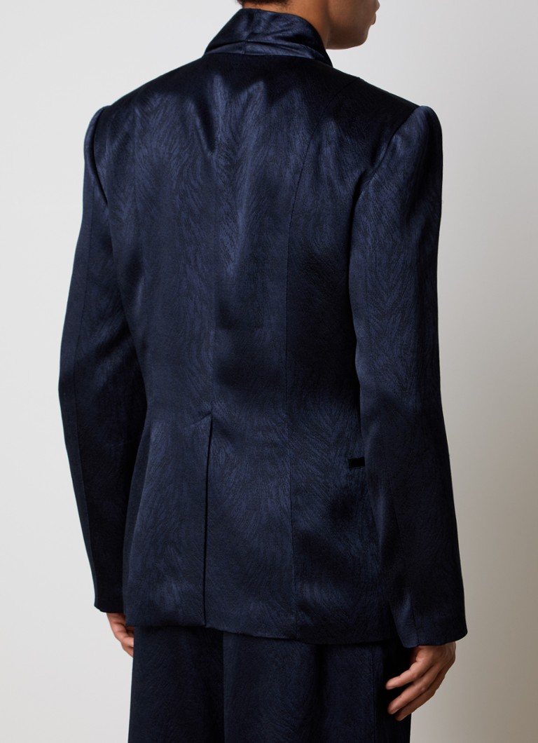 Louis Gabriel Nouchi Slim fit blazer in virgin wool blend with jacquard pattern