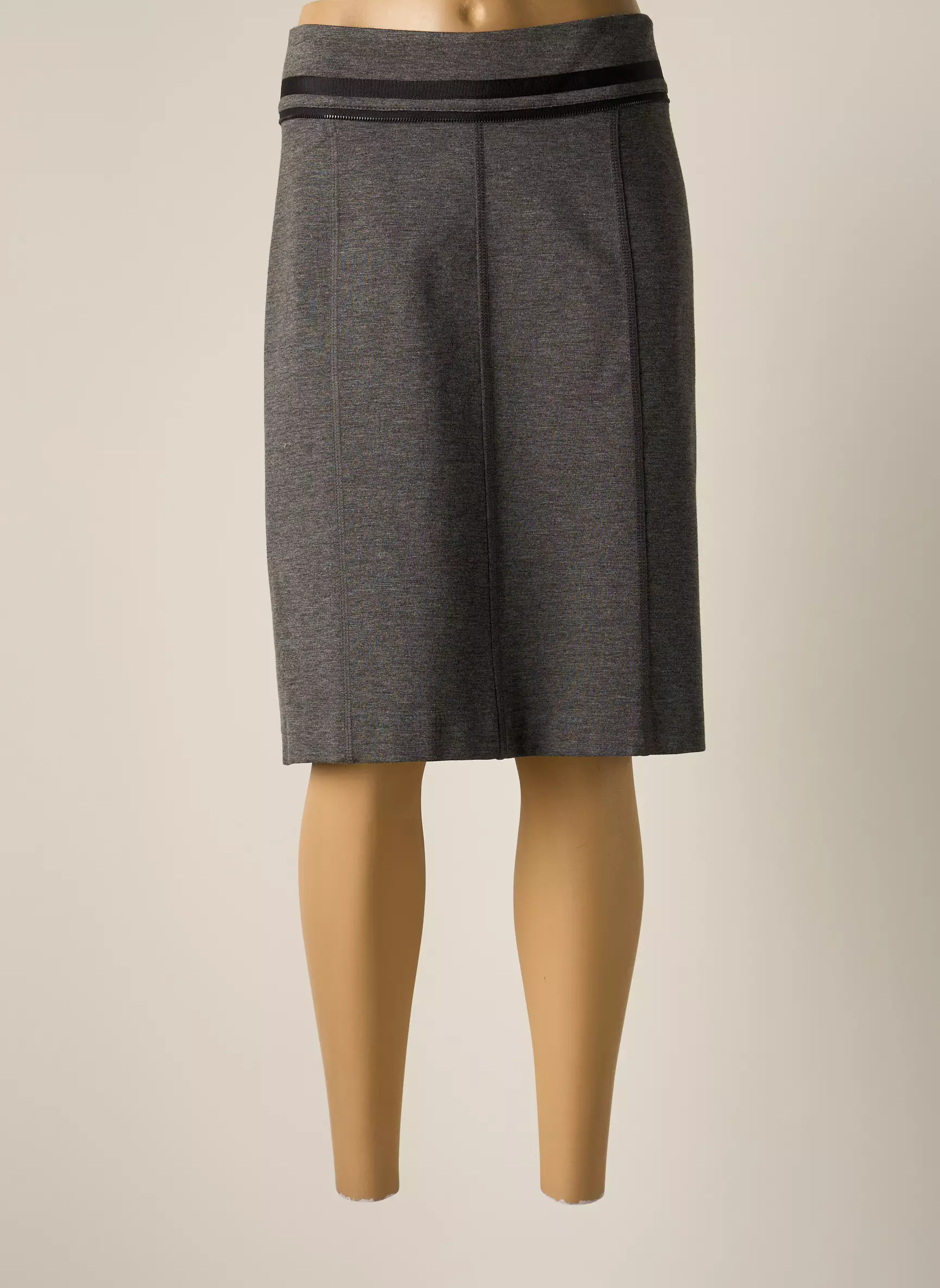Jumfil Jupes Mi Longues Femme couleur gris
