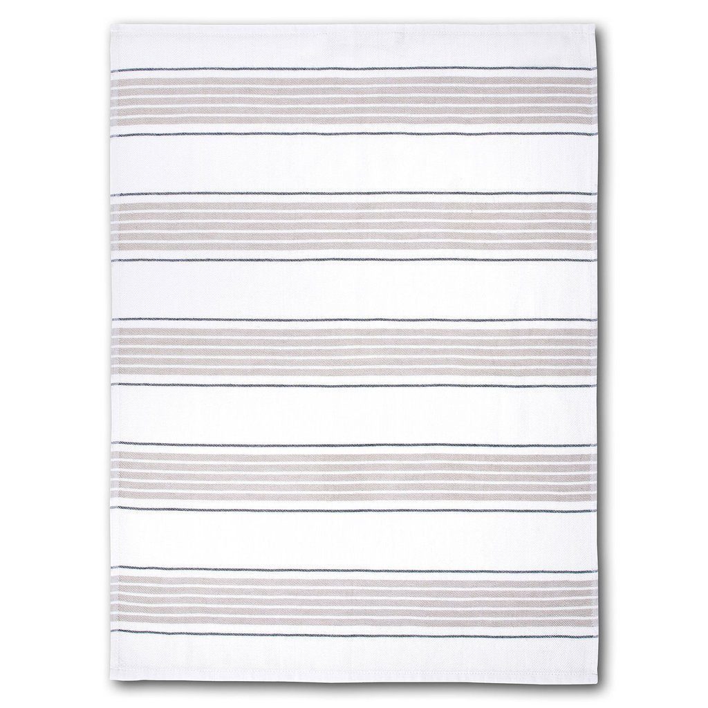 Dyckhoff Geschirrtuch 3er Set 'Moin' 50 x 70 cm Blau/ Grau, (1-tlg)