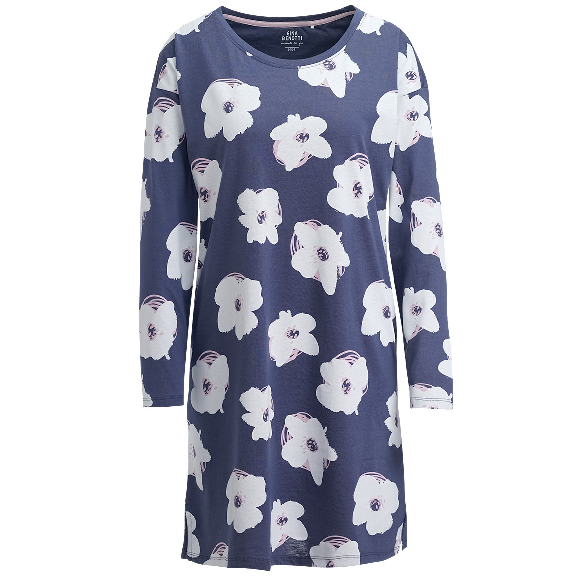 Damen Nachthemd mit Blumen-Print