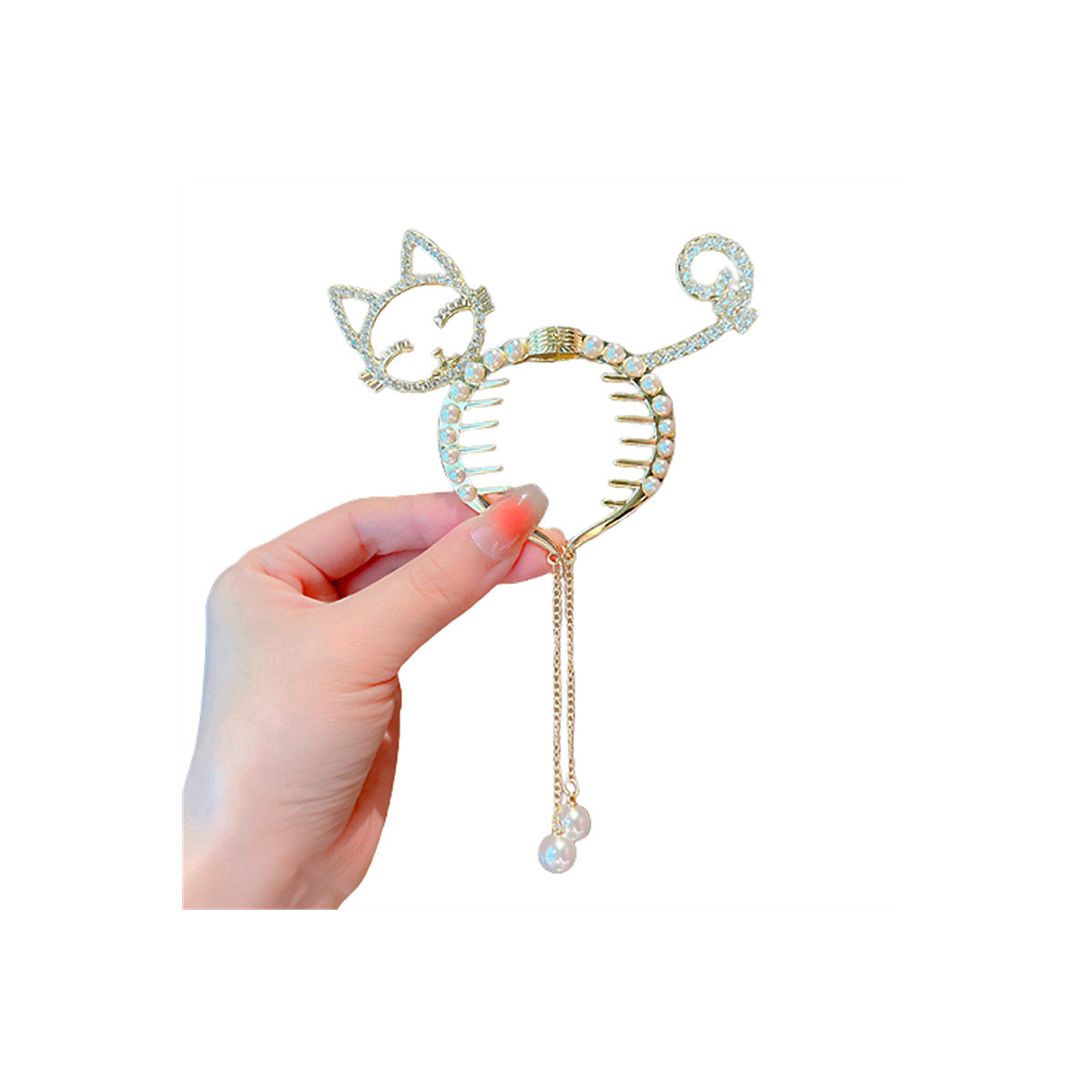 Fleischbällchen-Haarkarte für Kinder Pferdeschwanz-Haarspange für Kinder, Lockenwickler Haarschmuck