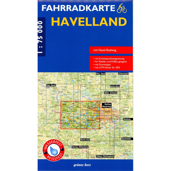 FAHRRADKARTE HAVELLAND 1:75 000