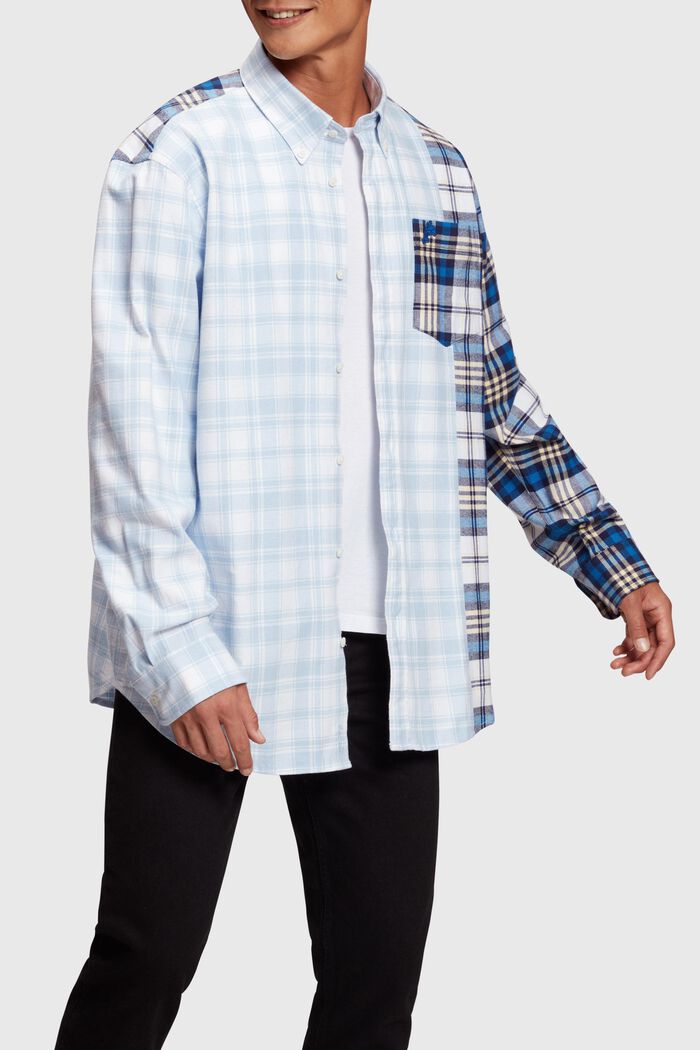 Flanellhemd mit Karo-Patchwork