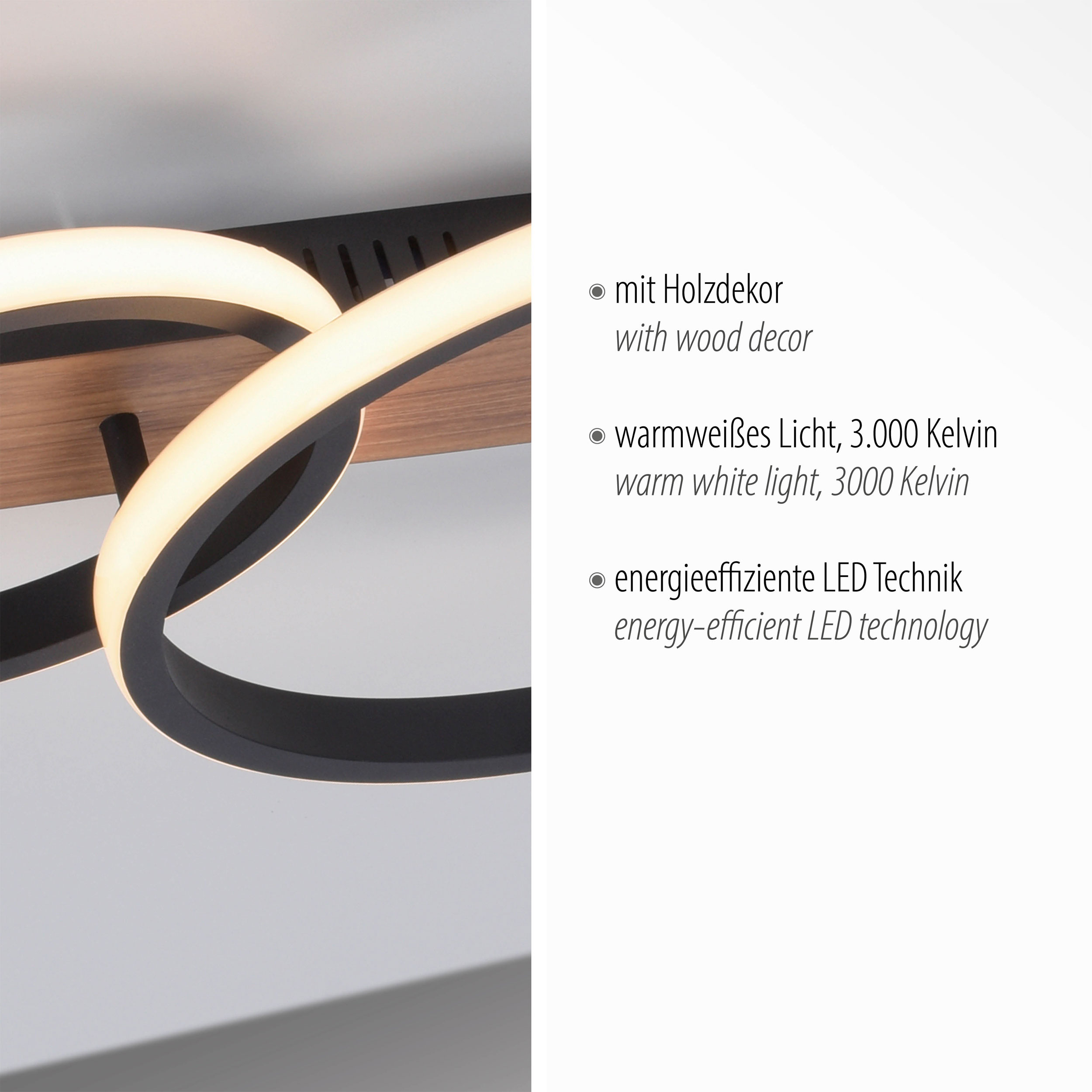 JUST LIGHT.LED-Deckenleuchte 1flg