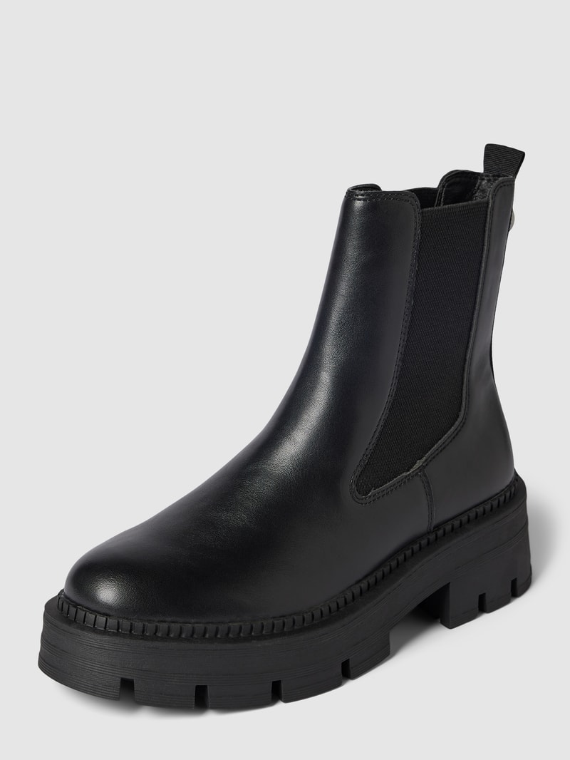 Chelsea Boots mit Plateausohle in schwarz