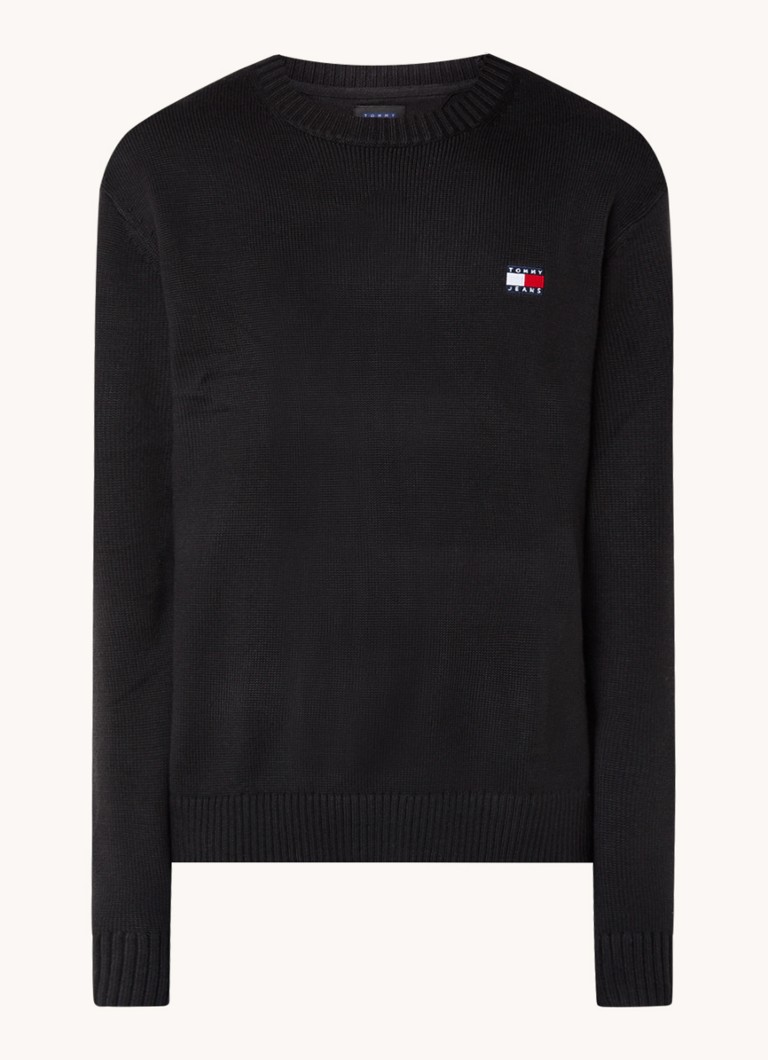 Tommy Hilfiger Fine-knit wool blend pullover with logo