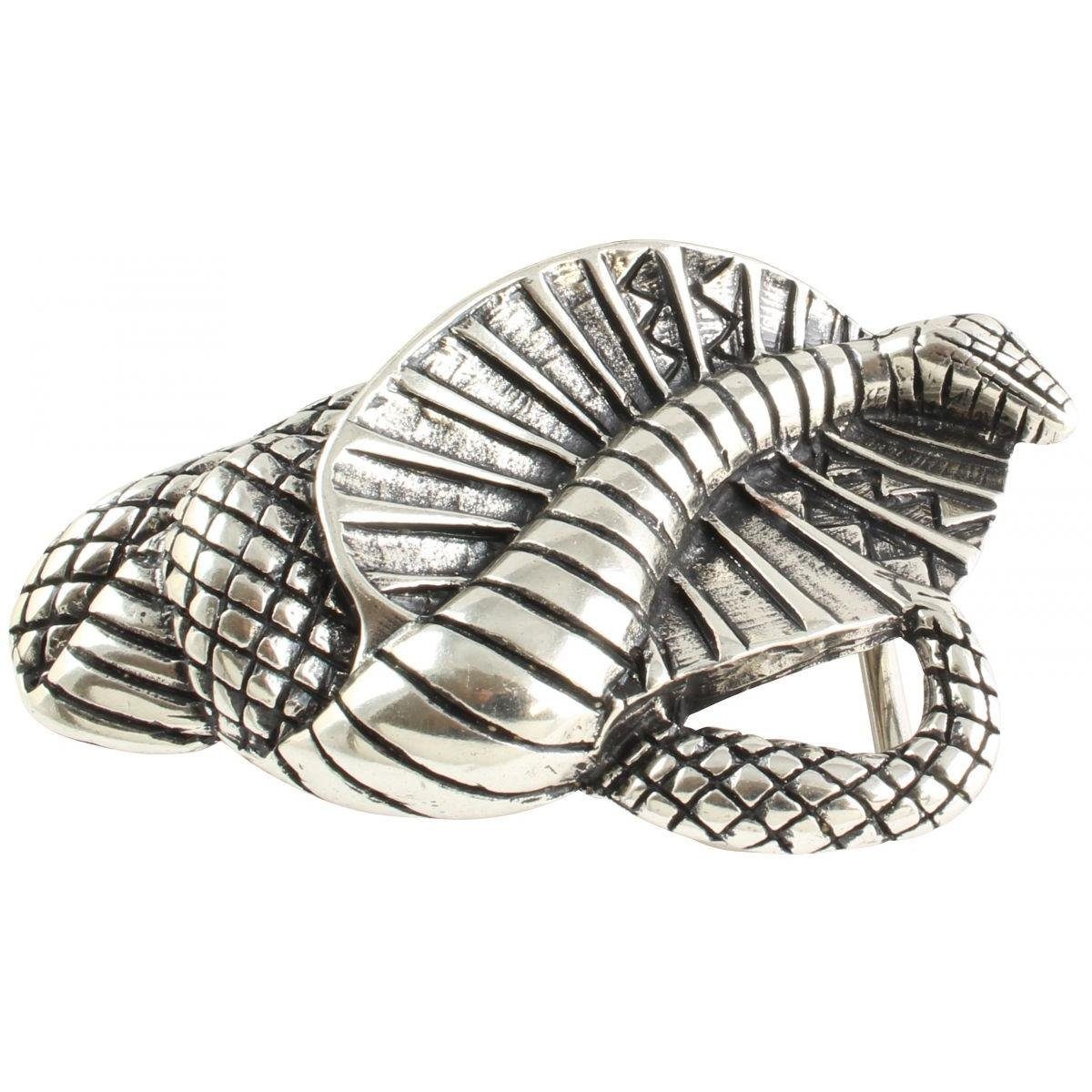 BELTINGER Gürtelschnalle Kobra 4,0 cm - Schlange Buckle Wechselschließe Gürtelschließe 40mm