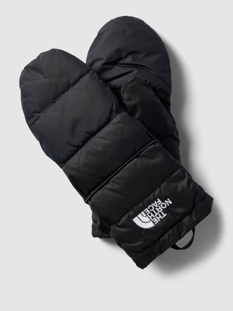 Handschuhe mit umschlagbarem Oberteil Modell 'NUPTSE CONVERTIBLE' in schwarz